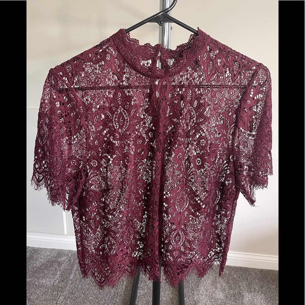 EUC Lace Cropped Blouse